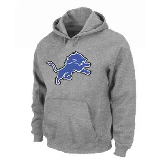 NFL Mens Nike Detroit Lions Logo Pullover Hoodie Grey